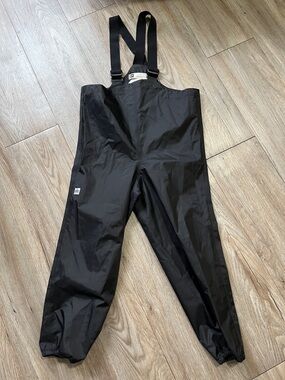 MEC Black Kids' Waterproof Bib Pants with Adjustable Straps